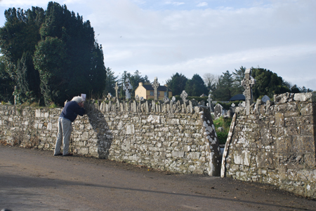 Simon Davey surveying lichens in Western Ireland